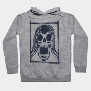 Screaming Skull Ink Art Tattoo Retro Black Hoodie